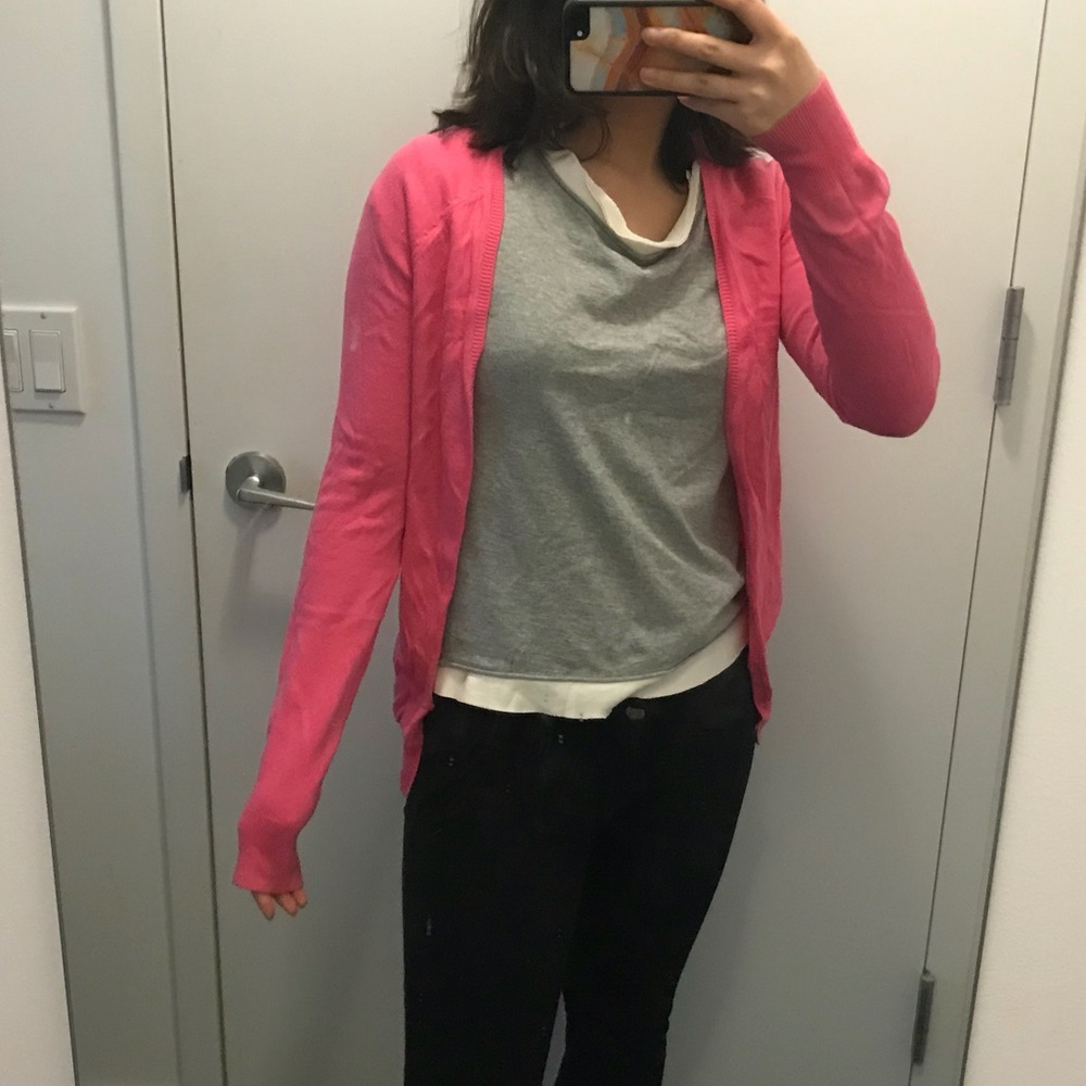Zara neon pink cardigan